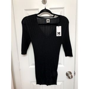 NWT Women’s Missoni Black Knit V Neck Top